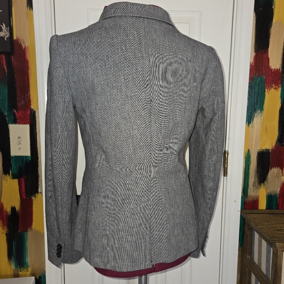 Banana Republic Classic Fit Gray Single Button Blazer Size 0 - Picture 3 of 10